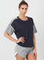 Perry Cropped Tee - Navy/Grey - Catinker Activewear