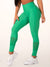 Mesh High Waisted Leggings - Green - Catinker Activewear